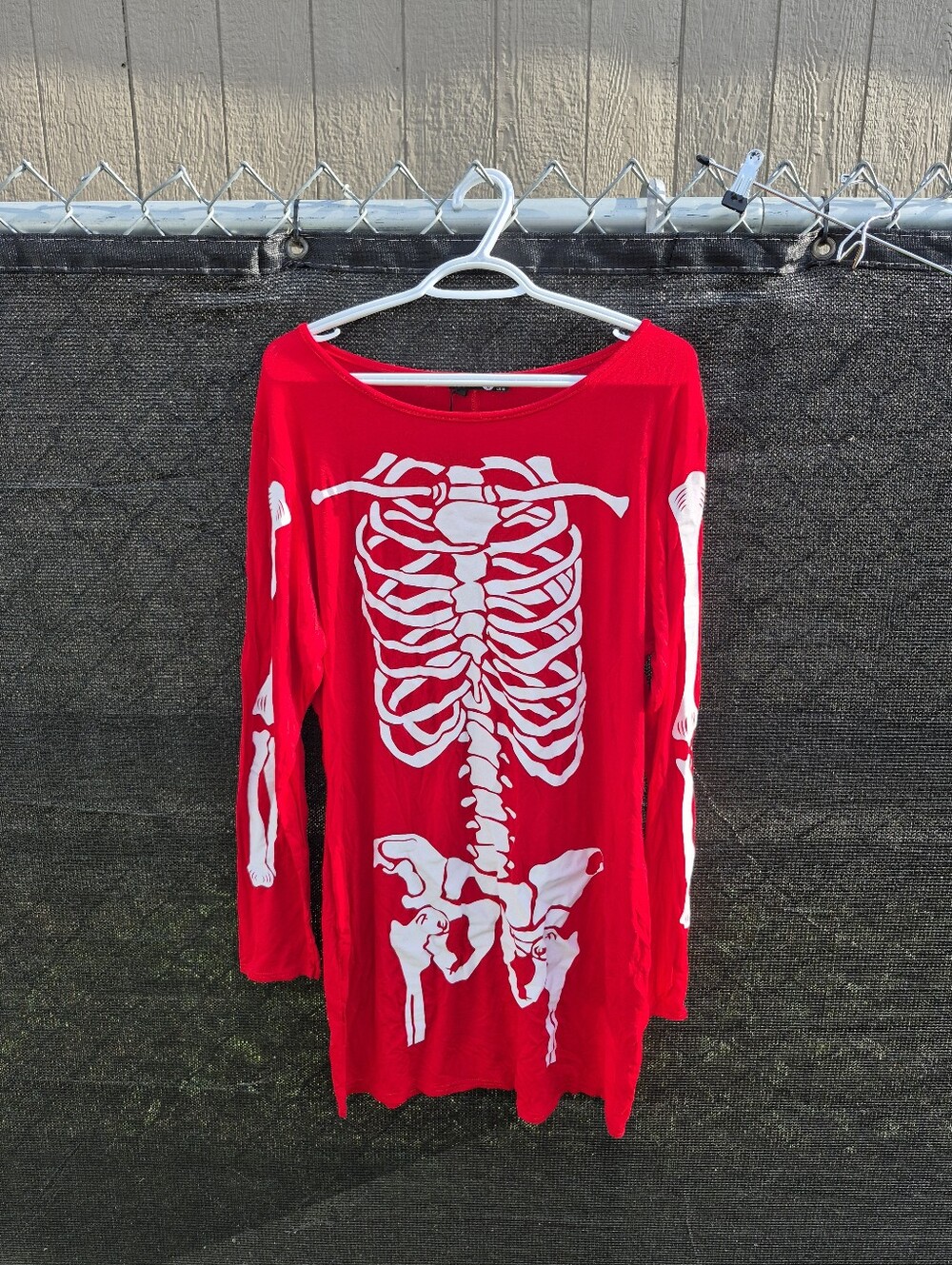 Boohoo+ Red Skeleton Dress